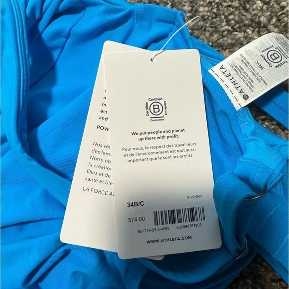 NWT! Athleta Santorini Blue Bondi Bra Cup Tankini - Size 34B/C🩵 - Picture 7 of 8